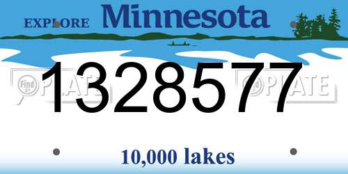 1328577 Minnesota License Plate