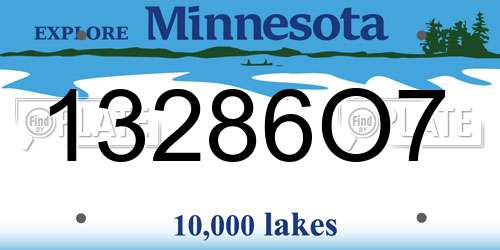 13286O7 Minnesota License Plate