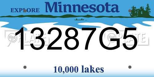 13287G5 Minnesota License Plate
