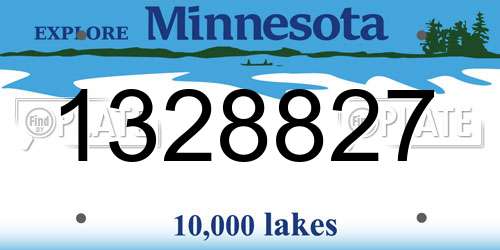 1328827 Minnesota License Plate