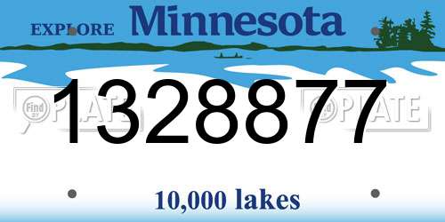 1328877 Minnesota License Plate