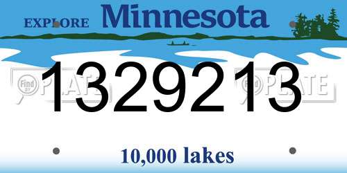 1329213 Minnesota License Plate