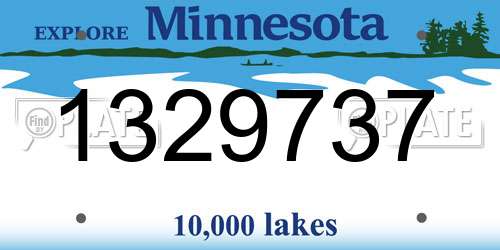 1329737 Minnesota License Plate