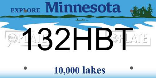 132HBT Minnesota License Plate