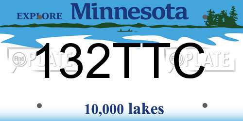 132TTC Minnesota License Plate