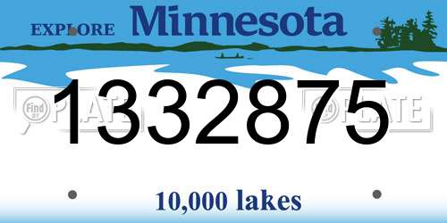 1332875 Minnesota License Plate