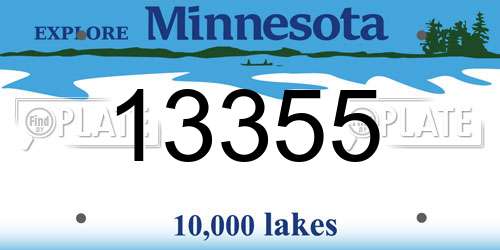 13355 Minnesota License Plate