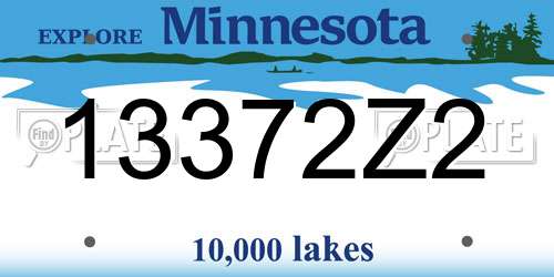 13372Z2 Minnesota License Plate