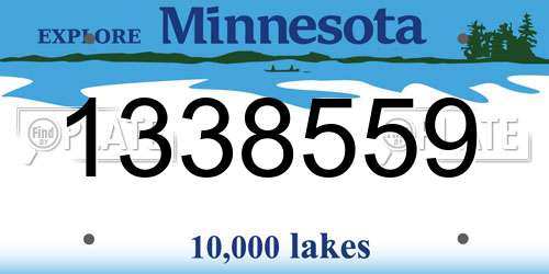 1338559 Minnesota License Plate