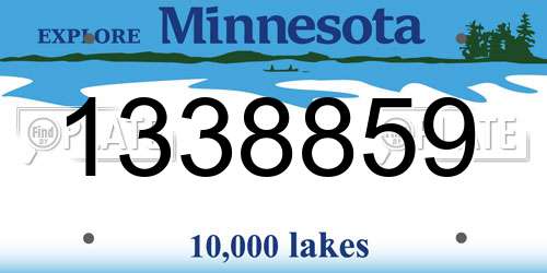1338859 Minnesota License Plate