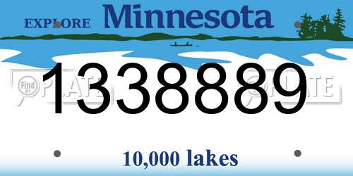 1338889 Minnesota License Plate