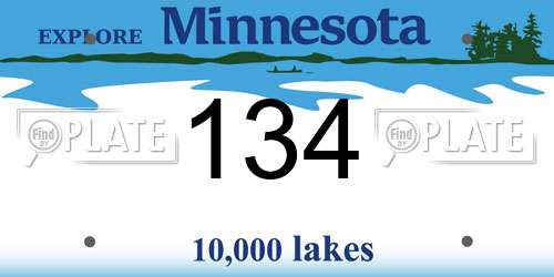 134 Minnesota License Plate
