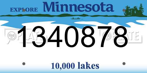 1340878 Minnesota License Plate