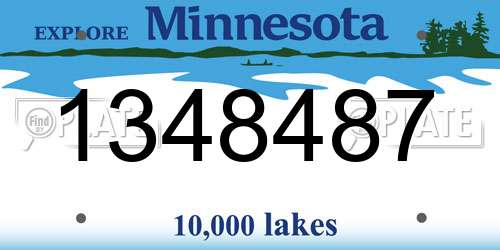 1348487 Minnesota License Plate