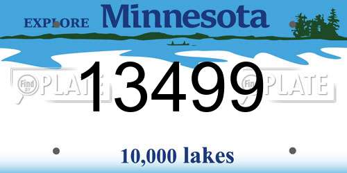 13499 Minnesota License Plate