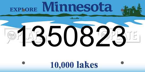 1350823 Minnesota License Plate