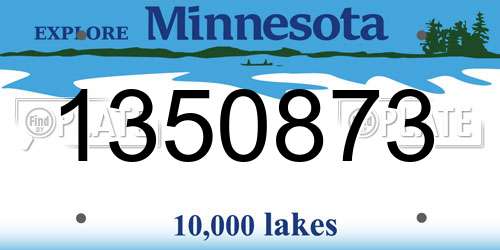 1350873 Minnesota License Plate