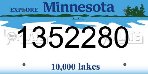 1352280 Minnesota License Plate