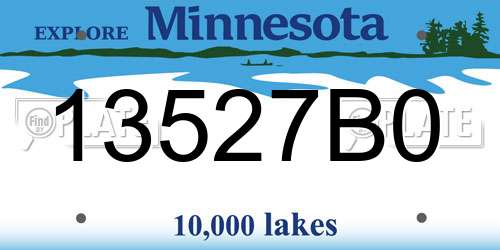 13527B0 Minnesota License Plate