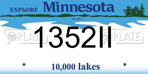 1352II Minnesota License Plate