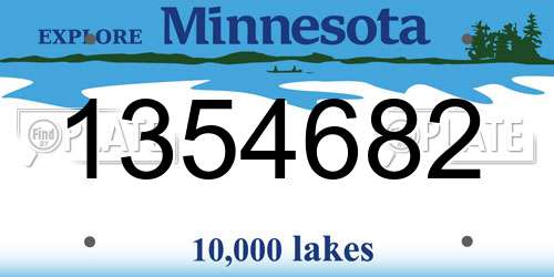 1354682 Minnesota License Plate