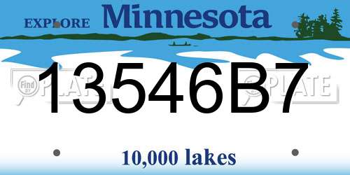 13546B7 Minnesota License Plate