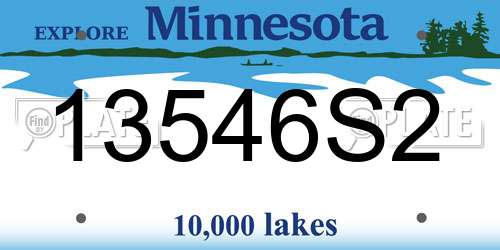 13546S2 Minnesota License Plate