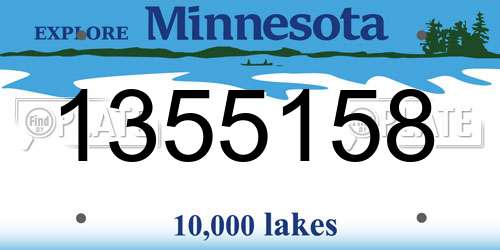 1355158 Minnesota License Plate