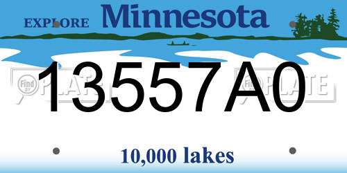 13557A0 Minnesota License Plate
