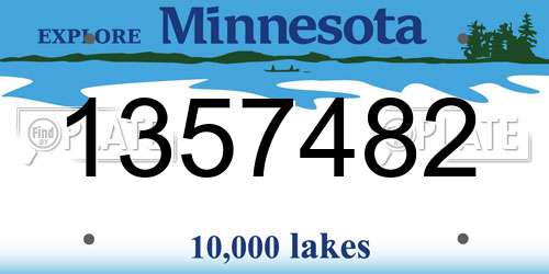 1357482 Minnesota License Plate