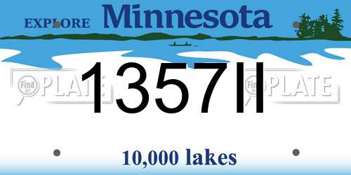 1357II Minnesota License Plate
