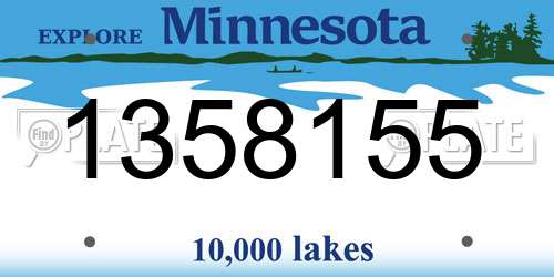 1358155 Minnesota License Plate