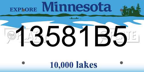 13581B5 Minnesota License Plate