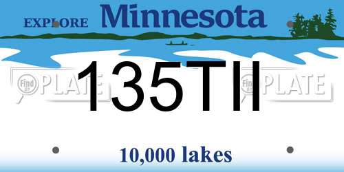 135TII Minnesota License Plate