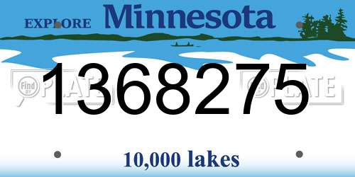1368275 Minnesota License Plate