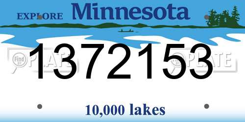 1372153 Minnesota License Plate