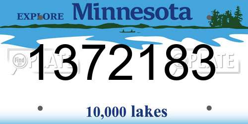 1372183 Minnesota License Plate