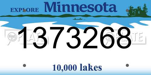 1373268 Minnesota License Plate