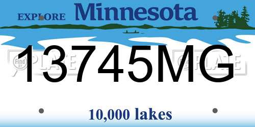 13745MG Minnesota License Plate