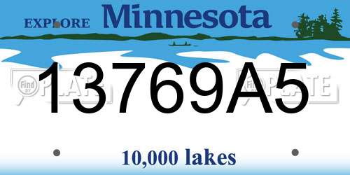 13769A5 Minnesota License Plate
