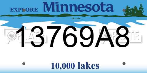 13769A8 Minnesota License Plate