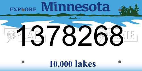 1378268 Minnesota License Plate