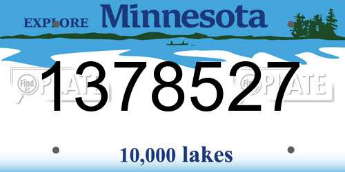1378527 Minnesota License Plate