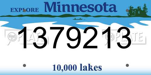 1379213 Minnesota License Plate