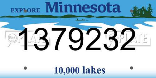 1379232 Minnesota License Plate
