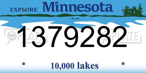 1379282 Minnesota License Plate