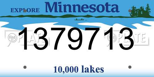 1379713 Minnesota License Plate