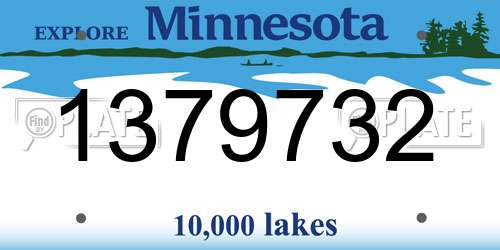1379732 Minnesota License Plate