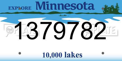 1379782 Minnesota License Plate