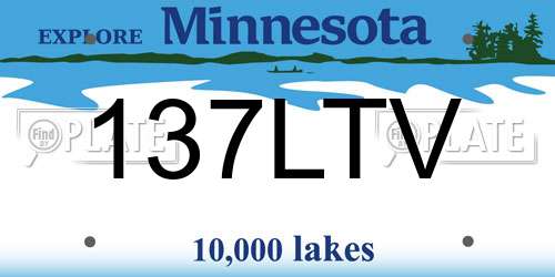 137LTV Minnesota License Plate